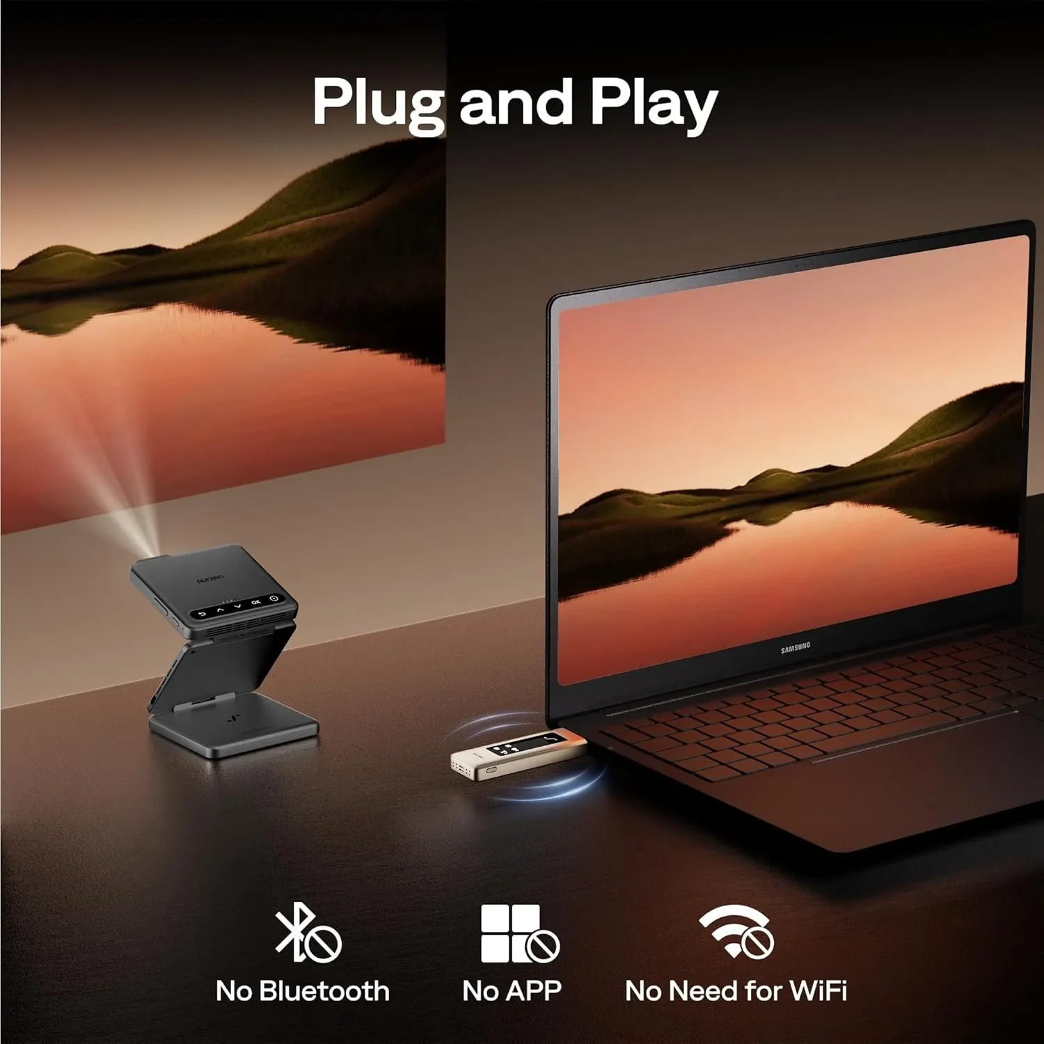 Aurzen CastPlay Wireless HDMI Dongle for ZIP Projector - Image 3